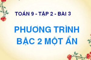 Phương trình bậc 2 một ẩn là gì? ví dụ về giải phương trình bậc hai 1 ẩn - Toán 9 tập 2 bài 3